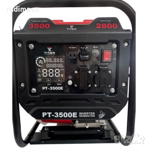 Инверторен бензинов генератор TITAN PT-3500E, 3.5 kW, снимка 2 - Други машини и части - 53270110