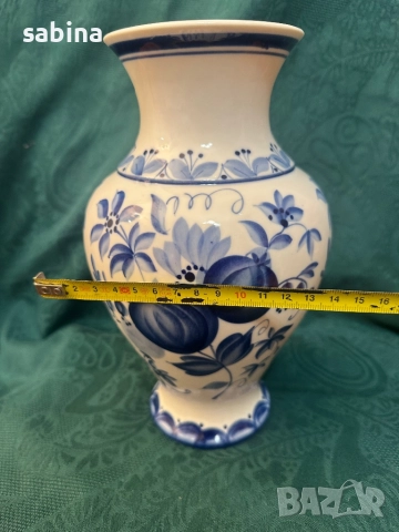 Ваза телефон-пепелник Гжел, нови, снимка 5 - Антикварни и старинни предмети - 52885171