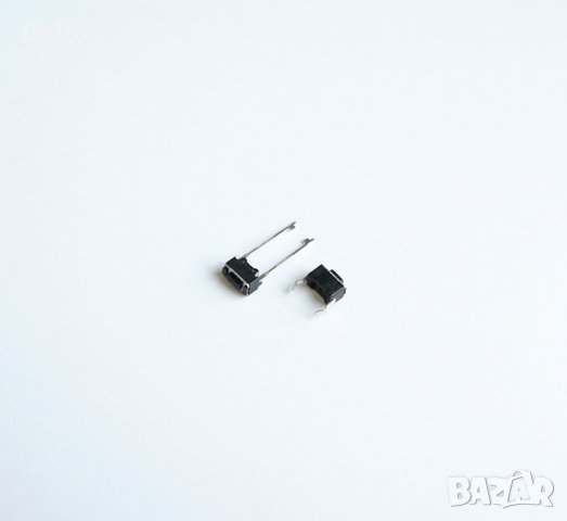 Малък бутон 2pin 6x3,5x4mm PANASONIC незадържащ НО черен 12V 0,05A H=0,5mm