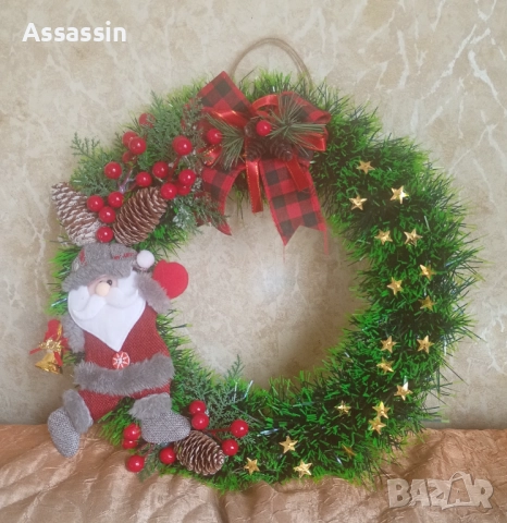 Коледен венец, снимка 2 - Декорация за дома - 52534779
