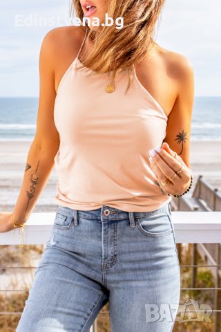 Разпродажба! Дамски топ в розово, снимка 4 - Корсети, бюстиета, топове - 39942751