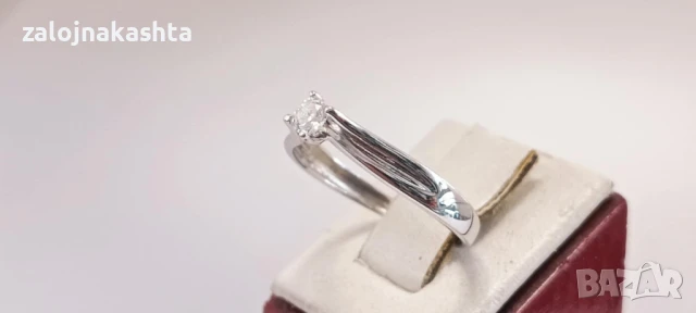Нов Златен пръстен с брилянт-1,90гр/18кр, снимка 2 - Пръстени - 50820760