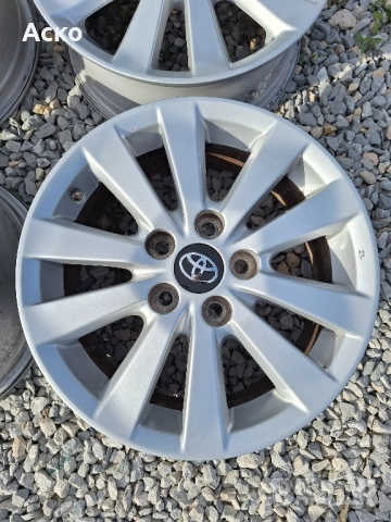 5x114.3. 16 цола. 6 1/2j ET45 оригинални Toyota , снимка 4 - Гуми и джанти - 52089084