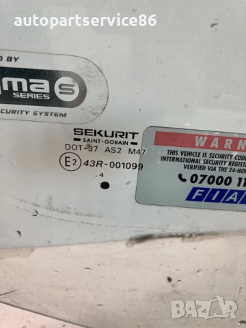 Предно дясно стъкло на прозореца на врата за Peugeot Relay, Boxer, Ducato (1995-2006), снимка 2 - Части - 53621026