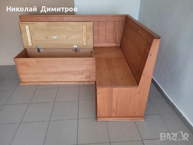 Продавам кухненски ъгъл 160х120 см с ракли бор масив, снимка 6 - Дивани и мека мебел - 49422672