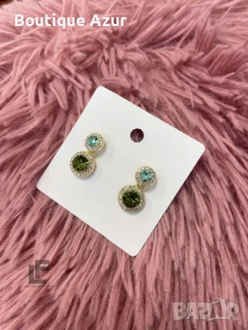 Обеци LFS Royal Collection Green , снимка 2 - Обеци - 50328457