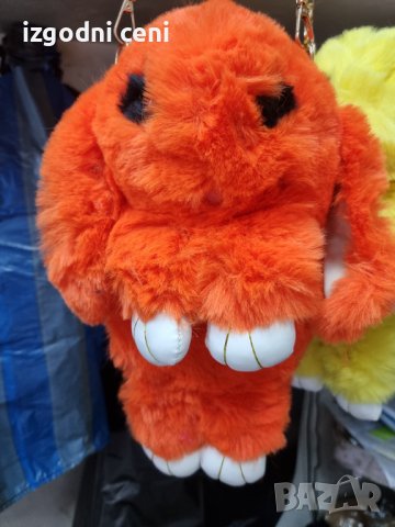 Чанта зайче в наситено тъмно оранжево , снимка 1