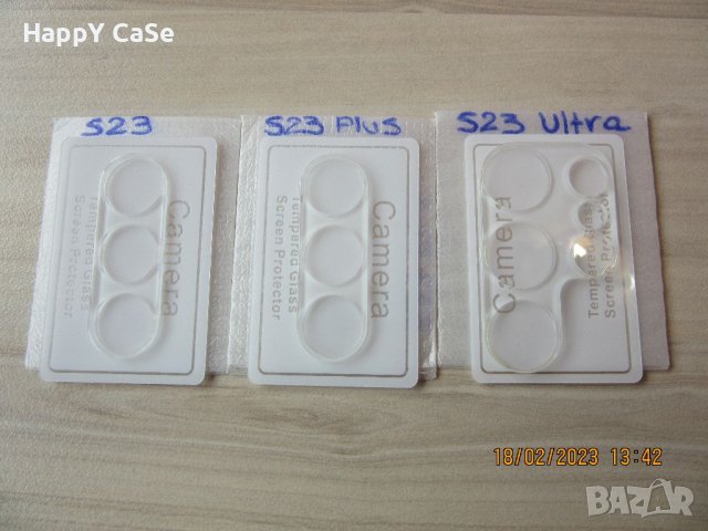 Samsung Galaxy S23 FE / S23 Ultra / S23+ / S23 / 3D 9H Стъклен протектор за камера твърдо стъкло, снимка 8 - Фолия, протектори - 39566938