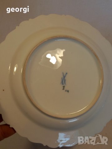  порцеланова чиния Meissen , снимка 6 - Чинии - 44239494