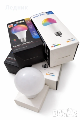 15W Wi-Fi Smart LED Крушка E27 RGBCW – Tuya / Google Home / Alexa, снимка 2 - Лед осветление - 53106240