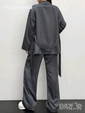 Сет от две части - панталон и сако с колан, снимка 3 - Комплекти - 52682380