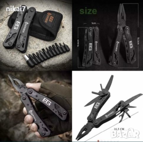 мултитул 121 Survivor Gerrber  клещи авариен инструмент за оцеляване, снимка 2 - Ножове - 42099824