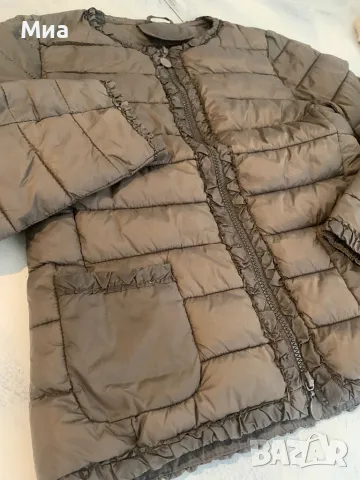 Дамско яке цвят каки с къдрички, снимка 2 - Якета - 50424272