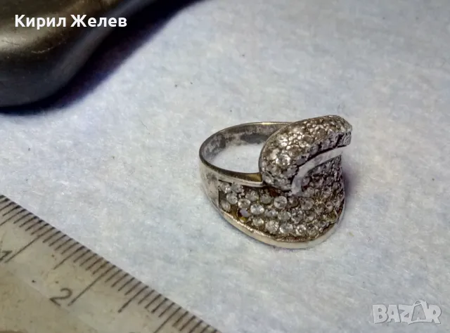 РАЗКОШЕН СКЪПОЦЕНЕН СРЕБЪРЕН ПРЪСТЕН СРЕБРО 925 ОБСИПАН с ИСКРЯЩИ ЮВЕЛИРНО ФАСЕТИРАНИ ЦИРКОНИ 41780, снимка 5 - Пръстени - 49886391