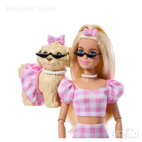 Кукла Барби с кученце и аксесоари, Розов, снимка 3 - Кукли - 52656393