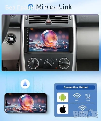 Нова Android навигация 9'' за кола Mercedes Sprinter Vito Viano GPS WiFi , снимка 7 - Друга електроника - 53017700