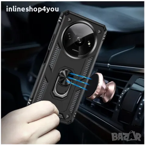 Удароустойчив Кейс RingCase за Xiaomi Redmi A3 - Супер защита, снимка 4 - Калъфи, кейсове - 48852133