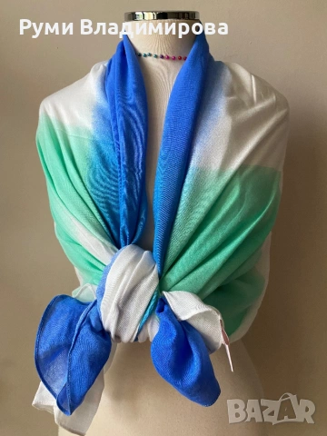 Голям, квадратен, тънък шал Moods of Norway/ HM и други, снимка 5 - Шалове - 46964791