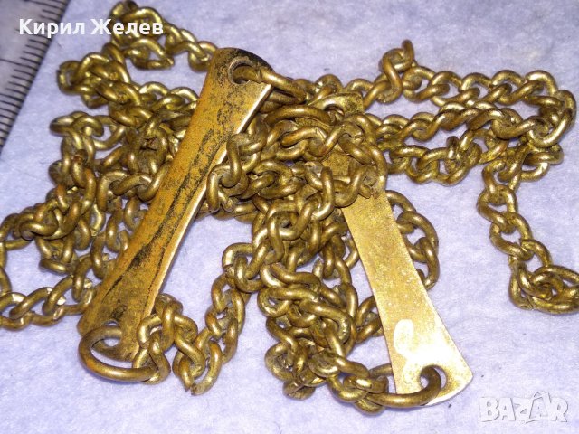 СТАРА МЕДНА с ПОЗЛАТА РЕТРО ВЕРИЖКА КЮСТЕК СИНДЖИР ЛАНЕЦ РЪЧНА ИЗРАБОТКА 17290, снимка 3 - Антикварни и старинни предмети - 41761540