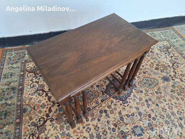 К - т три помощни масички дъб масив , снимка 6 - Маси - 56241566