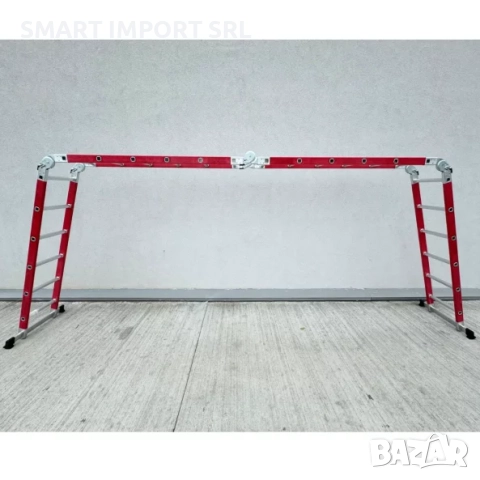 Професионална стъклопластова стълба KMP406F , 4x6 стъпала, снимка 3 - Железария - 52006720