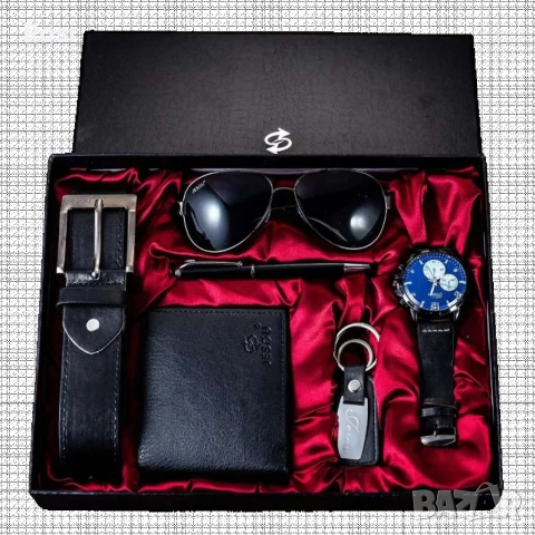 Подарък Бизнес Луксозен мъжки комплект 6 в 1