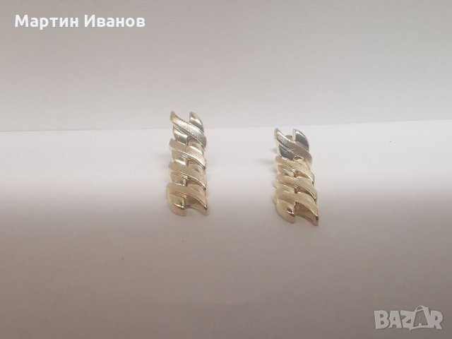 Златни обеци висящи преса , снимка 8 - Обеци - 35971285