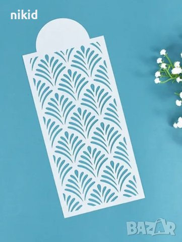 Листа Тропически стенсил шаблон спрей торта украса бисквитки фондан силиконов шаблон