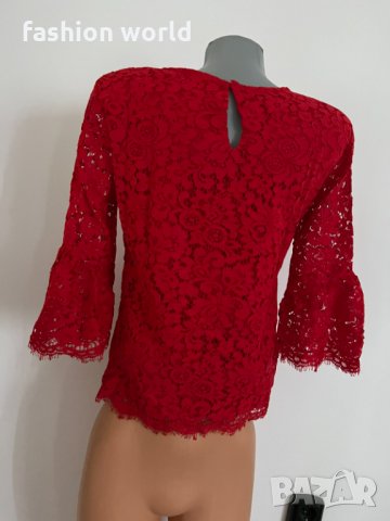 Дантелена блуза , снимка 2 - Блузи с дълъг ръкав и пуловери - 35982561