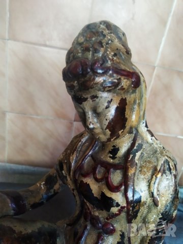 стара метална статуетка-буда, снимка 2 - Други ценни предмети - 34250911