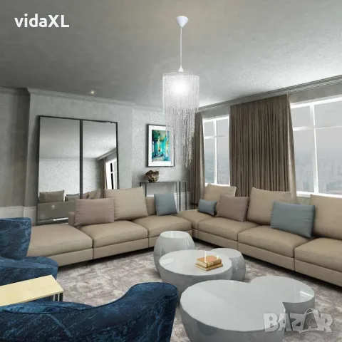 vidaXL Пендел полилей 26x70 см, снимка 7 - Полилеи - 56146310