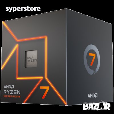 Процесор за компютър AMD CPU Desktop Ryzen 7 8C/16T 7700 5.3GHz Max, 40MB,65W,AM5 SS30509, снимка 1 - Друга електроника - 40504157