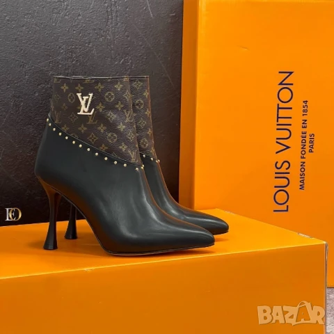 дамски боти на ток louis vuitton versace fendi , снимка 10 - Дамски боти - 50644735