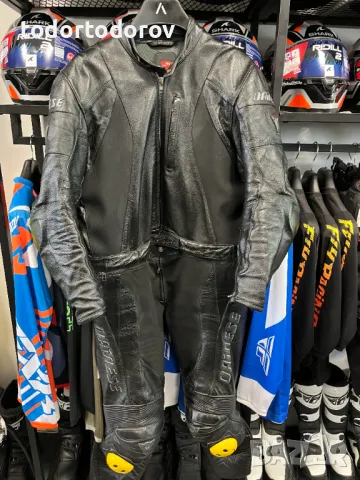 Кожен мото екип DAINESE D-TEC,размер 56-XL ,2части , протектори, снимка 1