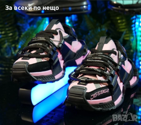 Dolce&Gabbana Дамски Маратонки С Кутия👟Дамски Спортни Обувки Черно с Розово Код S287, снимка 3 - Маратонки - 52427694