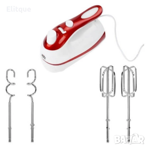 Миксер Voltz, 500W, 5 скорости и турбо бутон, бяло-червен, 2 ГОДИНИ ГАРАНЦИЯ, снимка 5 - Миксери - 52870920