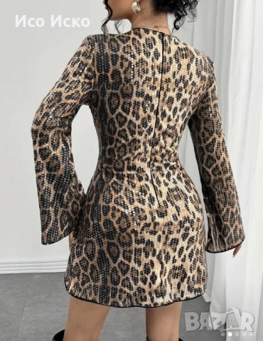 Дамска модерна рокля в леопардово, снимка 5 - Рокли - 51980013