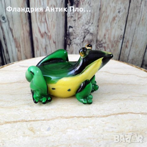 Стъклена жаба , снимка 2 - Статуетки - 41264459