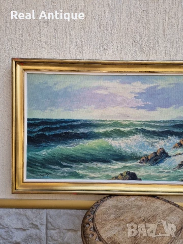 Голяма много добра картина авторска масло върху платно , снимка 5 - Картини - 51190472