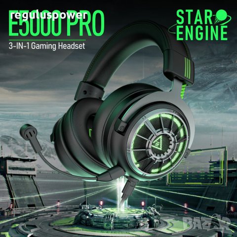 Геймърски слушалки 7.1 съраунд EKSA E5000 Pro Star Engine, Plug & Play, ENC микрофон , снимка 2 - Слушалки и портативни колонки - 39157470