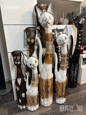 Котки от дърво , снимка 8 - Декорация за дома - 32821072