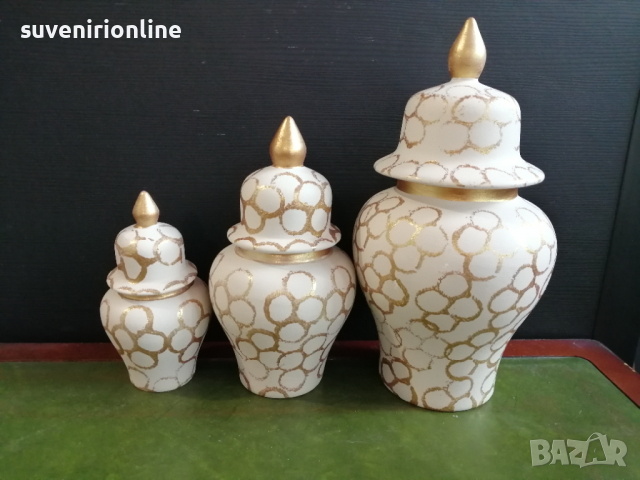 Тройка декоративни вази , снимка 3 - Вази - 36151166