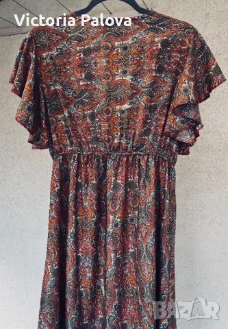 Красива рокля  SHIC ETHNIC vintage silk, снимка 7 - Рокли - 47349342