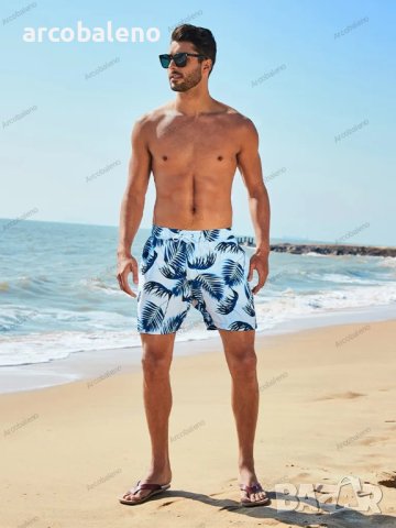 Мъжки летни ваканционни шорти Wonderland floral print, 5цвята - 023, снимка 3 - Къси панталони - 41026172