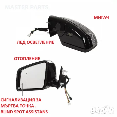 Чисто нови ! Странични огледала за Mercedes-Benz W164 GL/ML (2006-2012) BLIND SPOT!