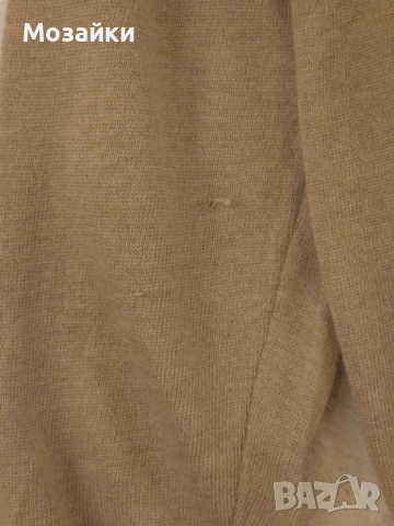 Maison Margiela луксозна вълнена жилетка с кожени кръпки размер L употребявана, снимка 5 - Суичъри - 53596421