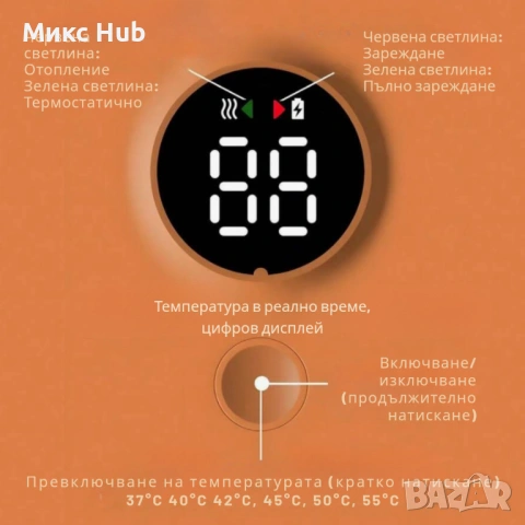 Подгревател / нагревател за бебешко шише за мляко с 6 степени, снимка 4 - Прибори, съдове, шишета и биберони - 53598272