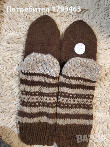 Ръчно плетени мъжки чорапи от вълна' размер 43, снимка 12 - Мъжки чорапи - 50749777