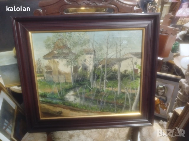 Антикварна испанска картина. Масло на платно . Подписана авторска творба. Толкова е реалистична на ж, снимка 11 - Картини - 51285783