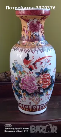 Китайска ваза-ръчно рисувана, снимка 3 - Декорация за дома - 49973452